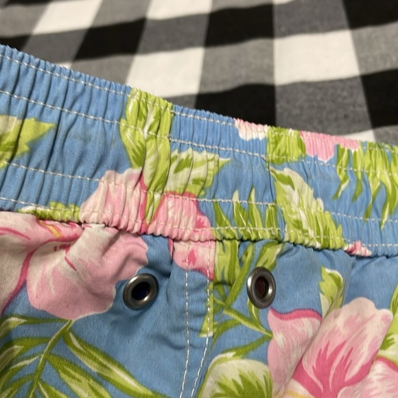 Polo Ralph Lauren Floral Swim Shorts Men's Size Medium Blue Pink Green Tropical - Picture 14 of 16